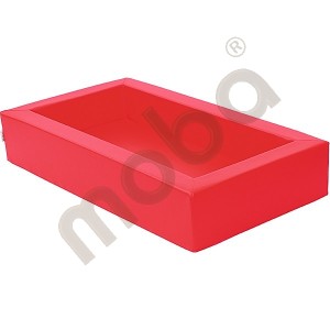 Foam bed with red mattress
