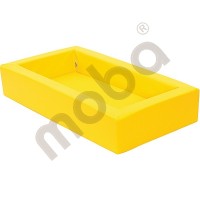 Foam bed with yellow mattress