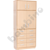 Chest of drawers with a cabinet (Flexi-TB 23T), height 203 cm
