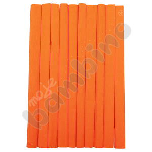 Crepe paper 10 pc, orange