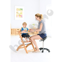 Lux Mobile Stool with self-braking wheels, 40-46 cm