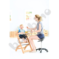 Lux Mobile Stool with self-braking wheels, 40-46 cm