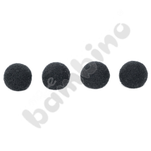 Felt pads for chairs, 16-22 mm, black