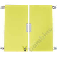 Quadro - medium doors, soft closing mechanism with lock, 1 pair - lime