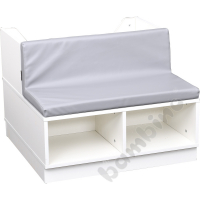 Quadro - library with seat, white