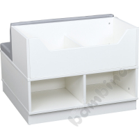 Quadro - library with seat, white