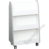 Quadro - white doublesided library stand - grey
