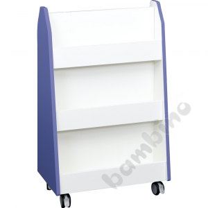 Quadro - white doublesided library stand - blue