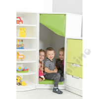 Quadro - relaxation corner cabinet, white