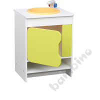 Quadro kitchen - Cabinet with a sink, white