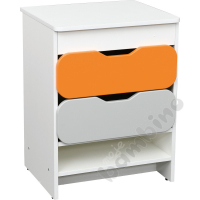 Quadro kitchen - Cabinet with drawers, white