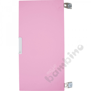 Quadro - medium doors, soft closing mechanism 90,mounted to the partition - light pink