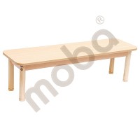 Bench with round legs