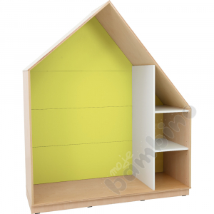 Quadro - house cabinet with 2 shelves - lime