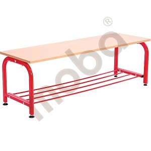 Cloakroom bench - red