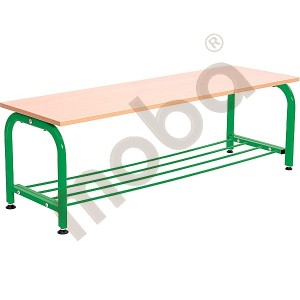 Cloakroom bench - green