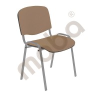 Conference chair ISO ALU - black - beige - brown 