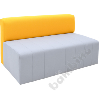 Modern sofa Plus, gray-mustard
