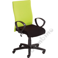 Leon swivel chair, lime-black