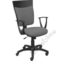 Stillo swivel chair, black-grey
