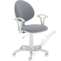 SMART, Swivel chair, white-grey
