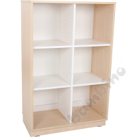 Quadro - L cabinet with partition and 2 shelves