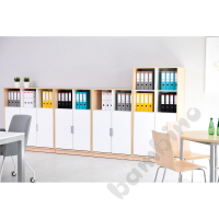 Quadro - L cabinet with partition and 2 shelves