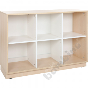 Quadro - M cabinet with 2 partitions and shelf