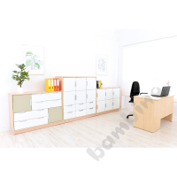 Quadro - M cabinet with 2 partitions and shelf