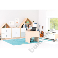 Quadro - desk with wide drawer - beige