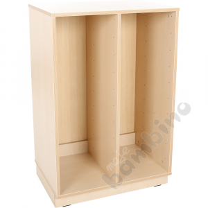 L cabinets for plastic containers - 2 rows - with plinth