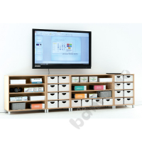 Flexi cabinets M with shelf, narrow  - with legs