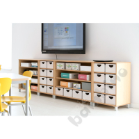 Flexi cabinets M with shelf, wide  - with legs