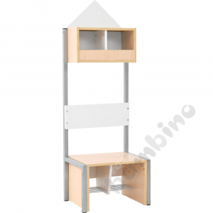 House cloakroom with frame, 2,width: 53,40 cm,  white, base maple