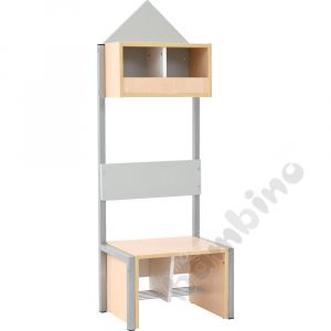 House cloakroom with frame, 2,width: 53,40 cm, grey, base maple