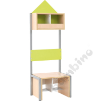 House cloakroom with frame, 2,width: 53,40 cm, lime, base maple