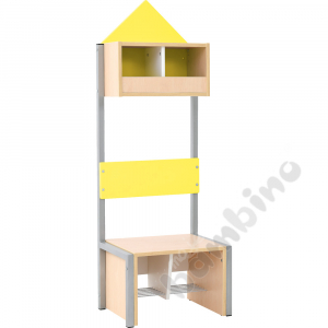 House cloakroom with frame, 2,width: 53,40 cm, yellow, base maple