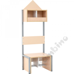 House cloakroom with frame, 2,width: 53,40 cm, beige, base maple