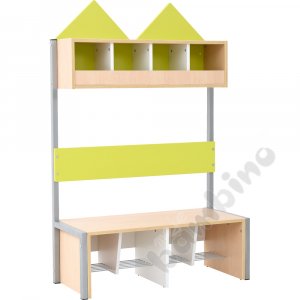 House cloakroom with frame, 4,width: 99 cm, lime, base maple