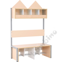 House cloakroom with frame, 4,width: 99 cm, beige, base maple