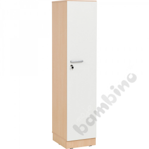 Grande small locker, single, d. 39,8 - maple, white door