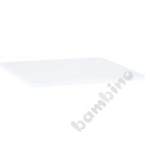 Tabletop Quadro white rectangular, white edge banding