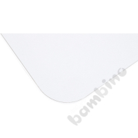 Tabletop Quadro white square, white edge banding