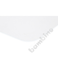 Tabletop Quadro white hexagonal, white edge banding