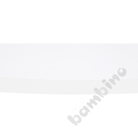 Tabletop Quadro white round, white edge banding