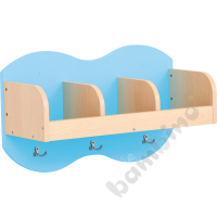 Cloakroom shelf Cloud 3 - light blue