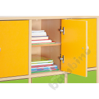 Colorful doors for bookshelves yellow