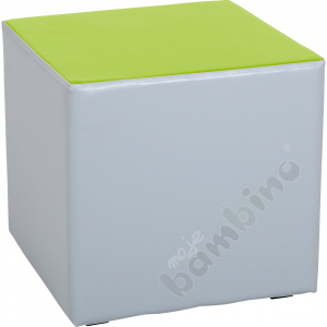 Cloakroom seat, small, lime-grey