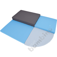 Set of mattresses covered with flame retardant fabric, 4 pcs