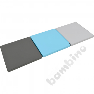 Three-pc mattress blue-grey